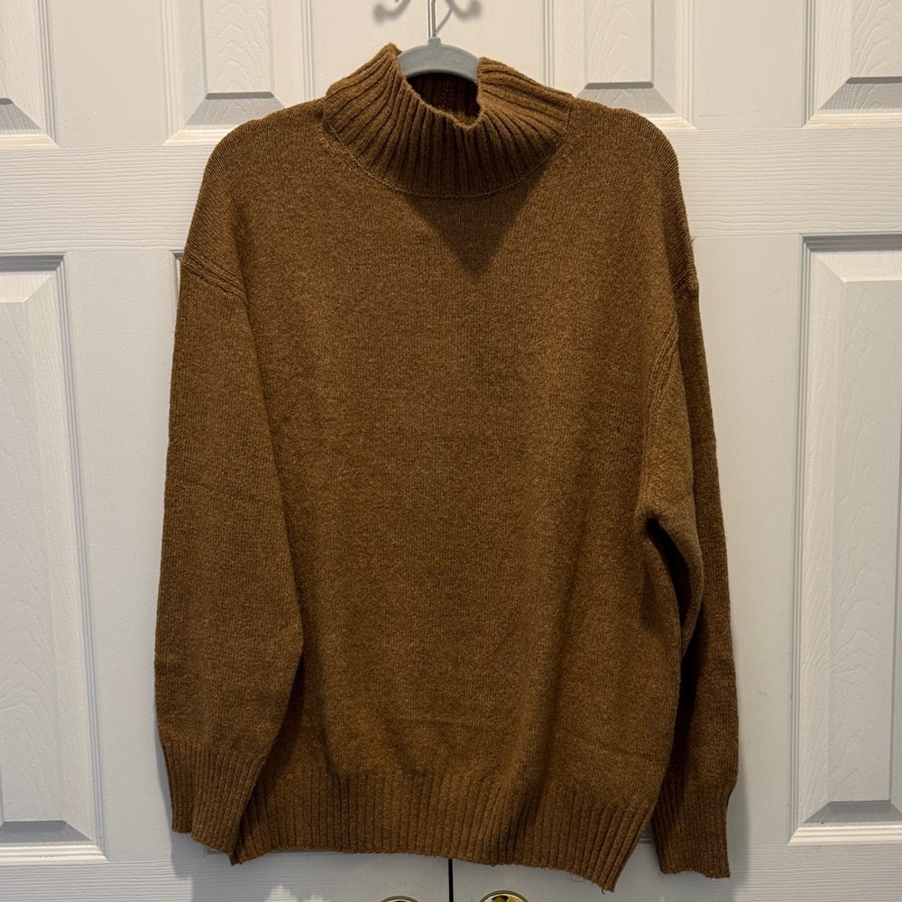 American Eagle‎ Camel Brown Mock Neck Sweater S